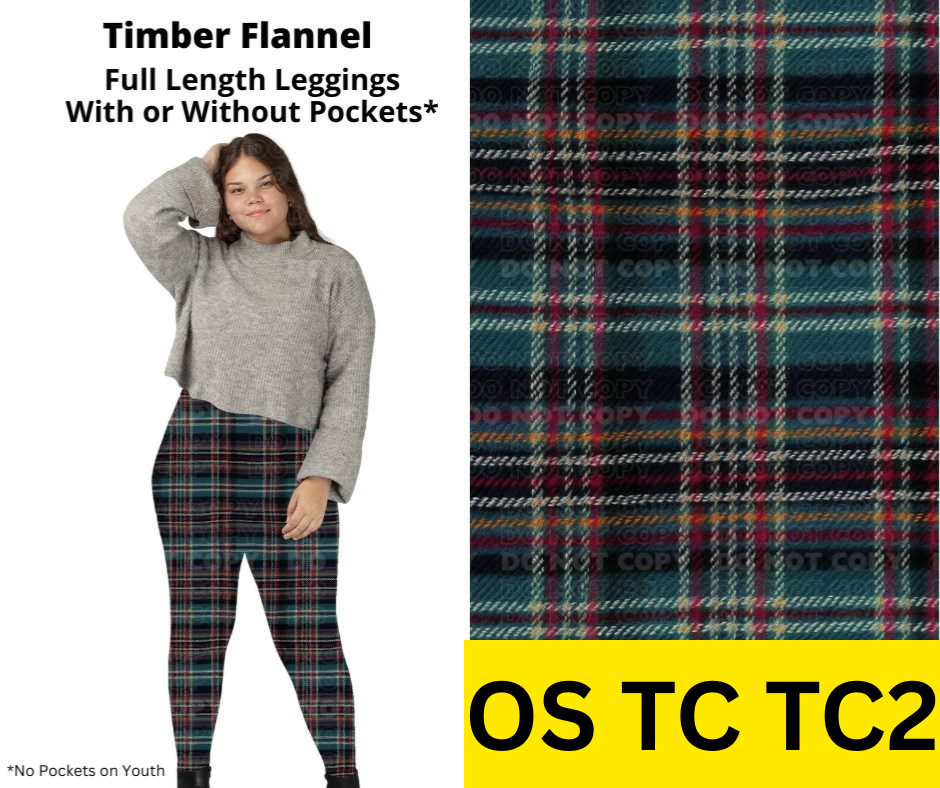 Timber Flannel Full Length Leggings w/ Pockets