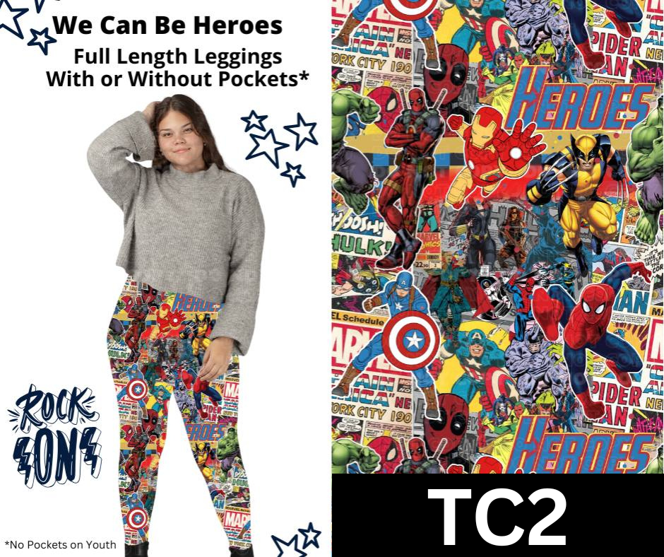 We Can Be Heroes Full Length Leggings w/ Pockets