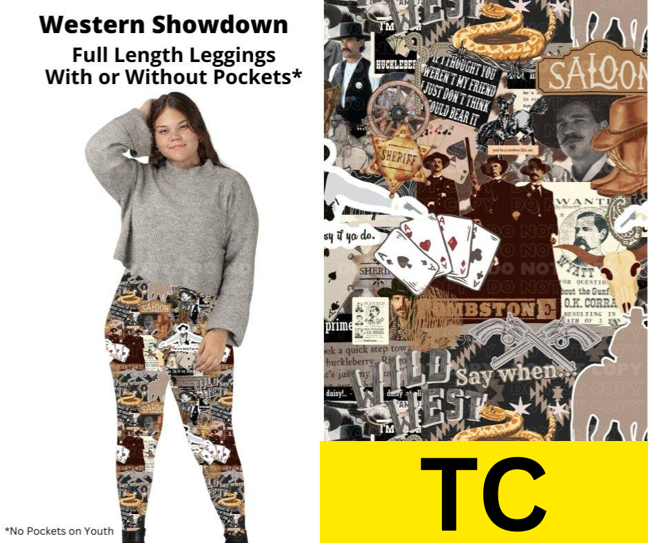 Western Showdown Full Length Leggings w/ Pockets