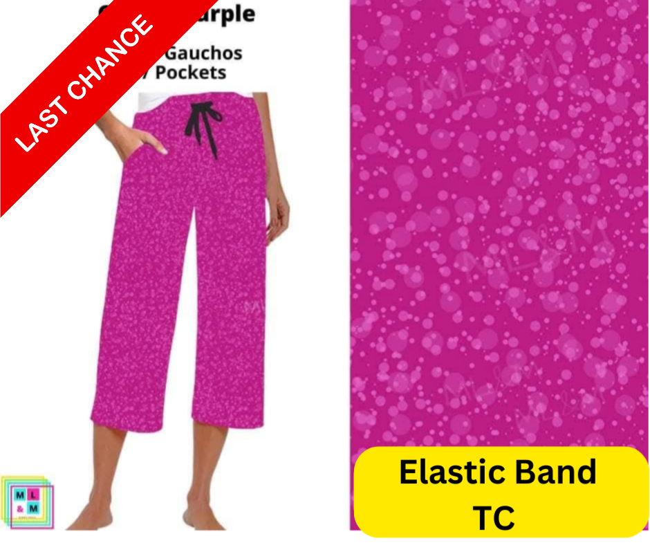 Orchid Purple Capri Gauchos