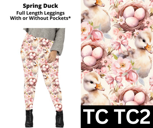 Spring Duck Full Length Leggings w/ Pockets