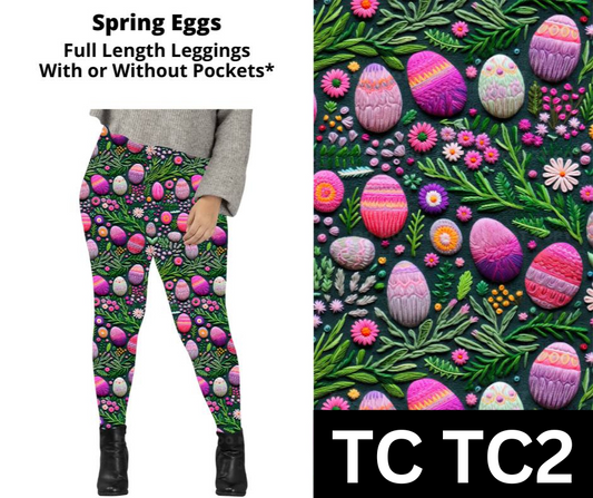 Spring Eggs Full Length Leggings w/ Pockets