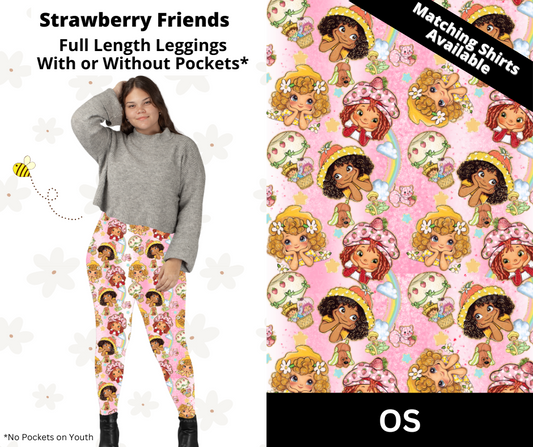Strawberry Friends Full Length Leggings w/ Pockets
