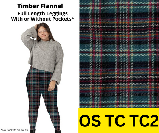 Timber Flannel Full Length Leggings w/ Pockets