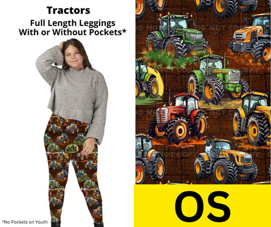 Tractors Full Length Leggings w/ Pockets