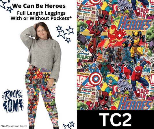 We Can Be Heroes Full Length Leggings w/ Pockets