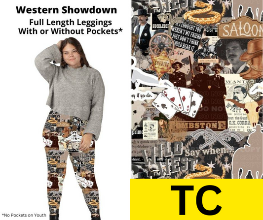 Western Showdown Full Length Leggings w/ Pockets