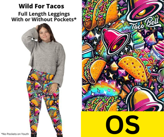 Wild For Tacos Full Length Leggings w/ Pockets